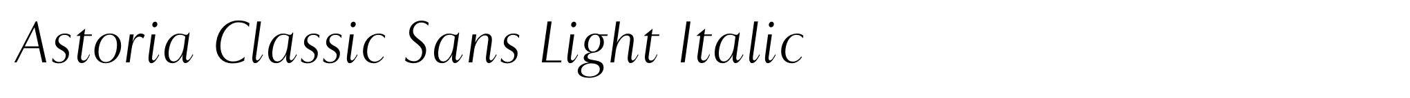 Astoria Classic Sans Light Italic image